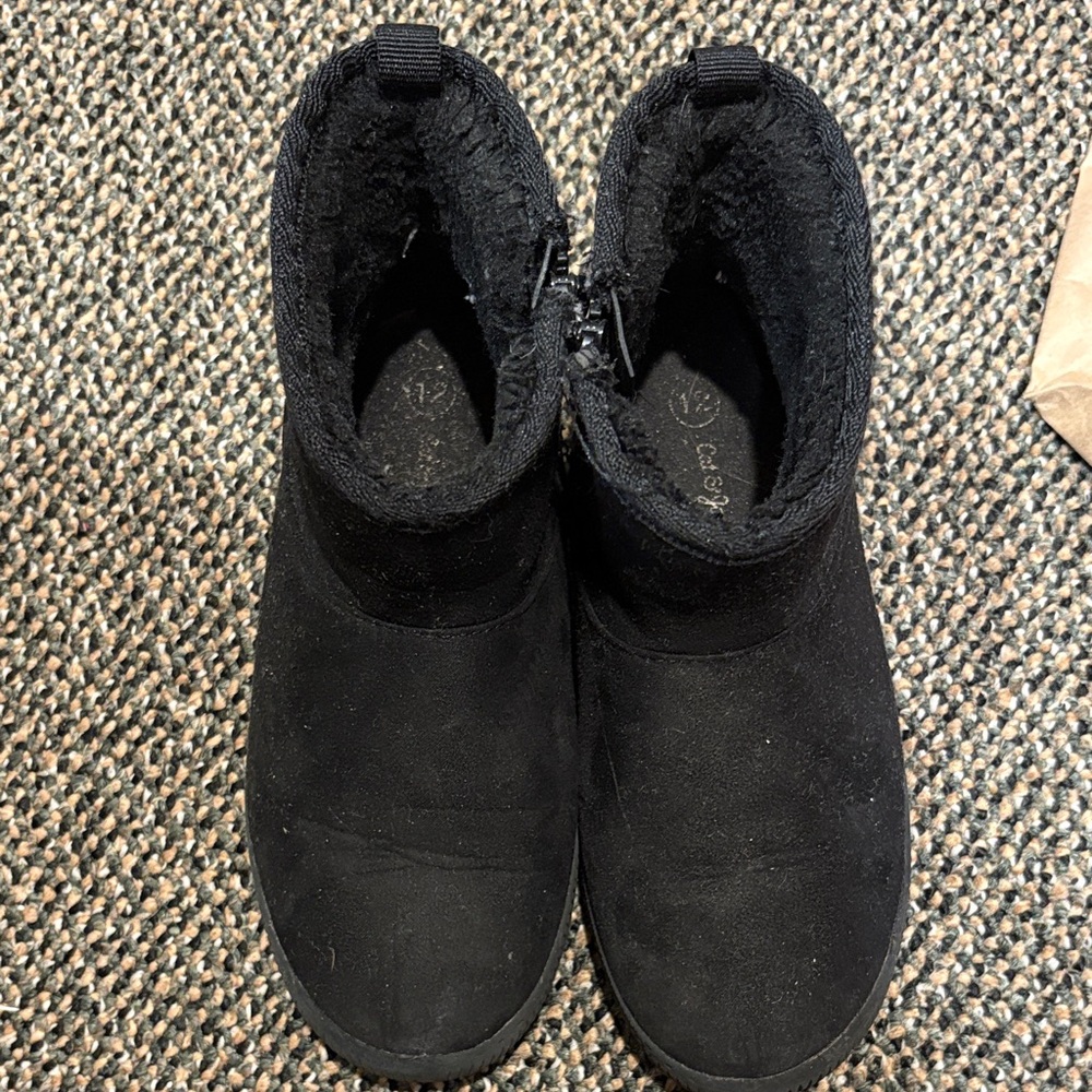 Cat & Jack Black Kids Boots